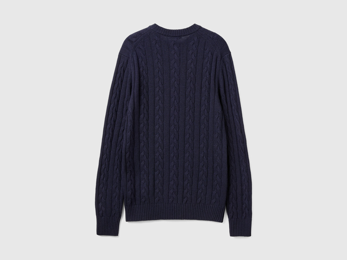 Maglia a trecce in misto cashmere