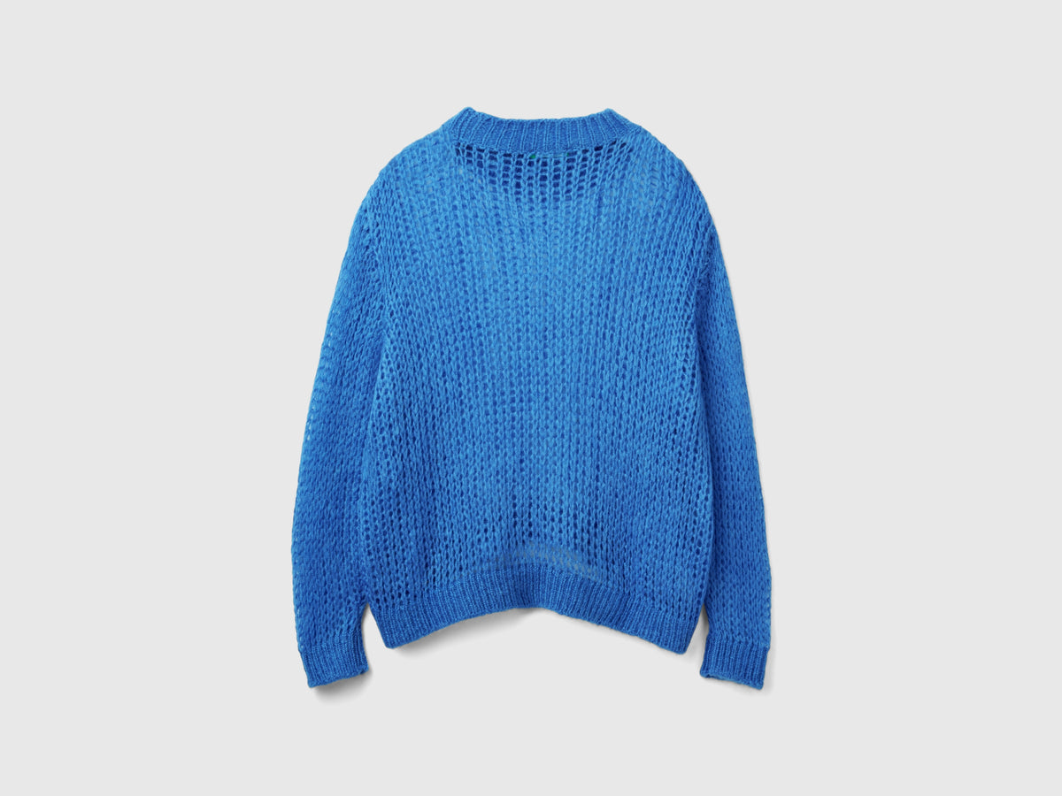 Lupetto a rete in misto mohair