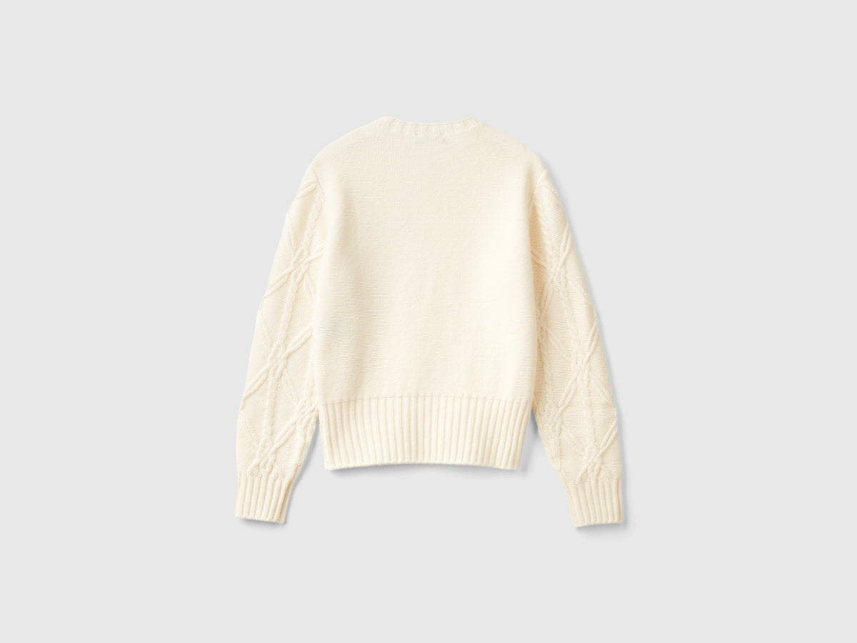 Sweater with woven details