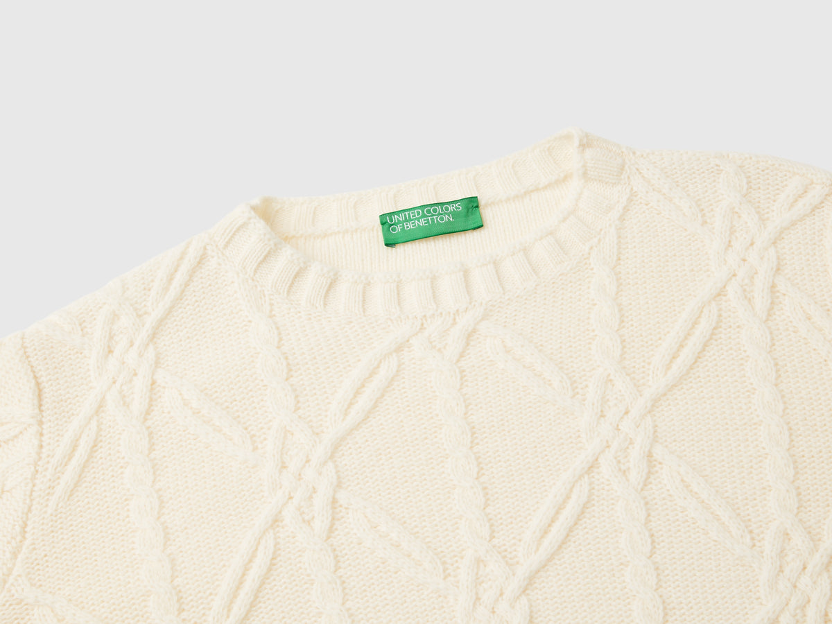 Sweater with woven details