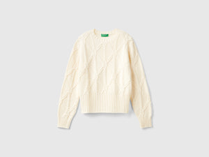 Sweater with woven details
