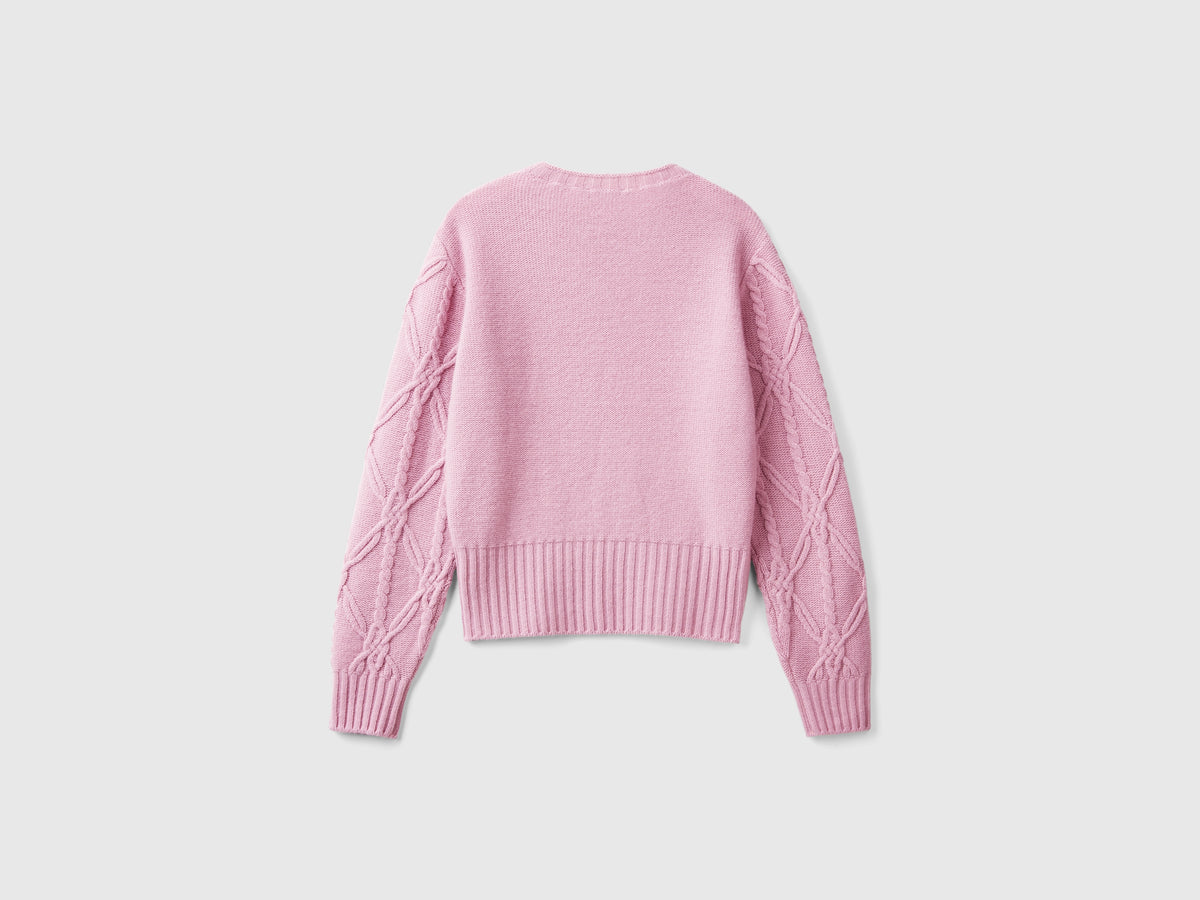 Sweater with woven details