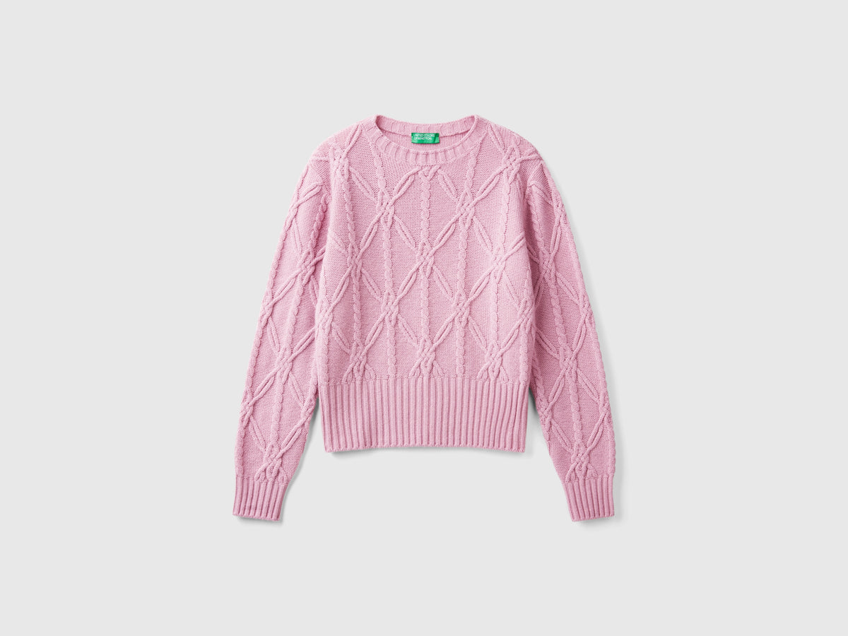 Sweater with woven details