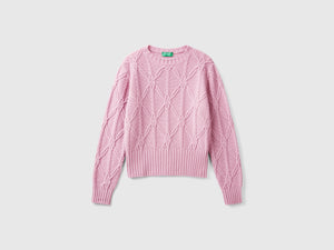 Sweater with woven details