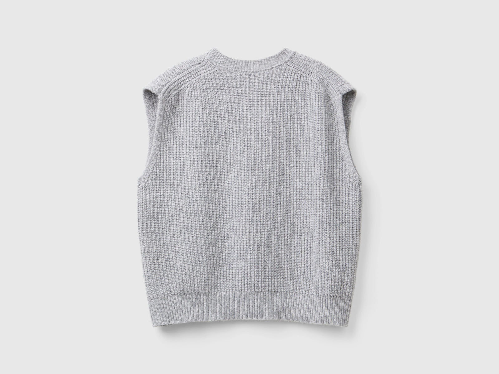 Gilet con trecce da donna grigio chiaro 2 | Benetton Outlet