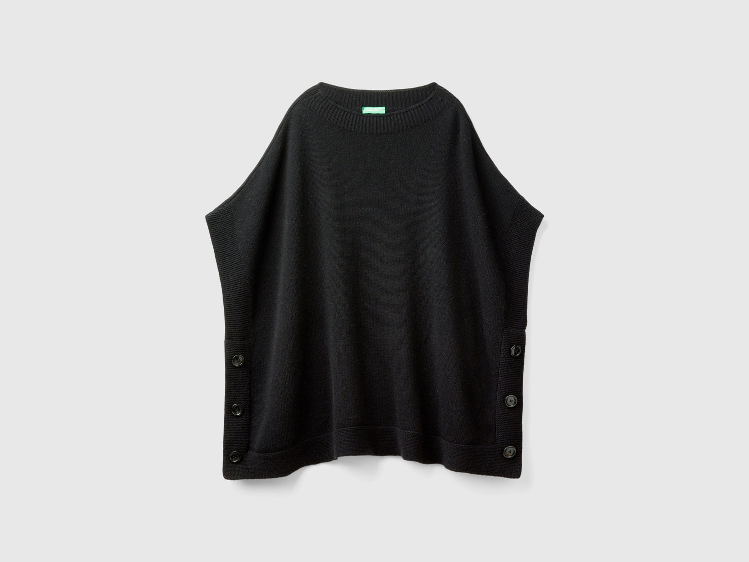 Mantella con scollo a barchetta da donna nero | Benetton Outlet