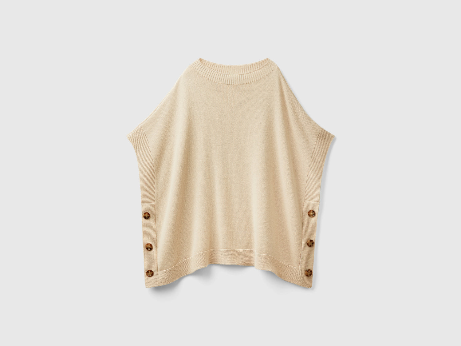 Mantella con scollo a barchetta da donna beige | Benetton Outlet