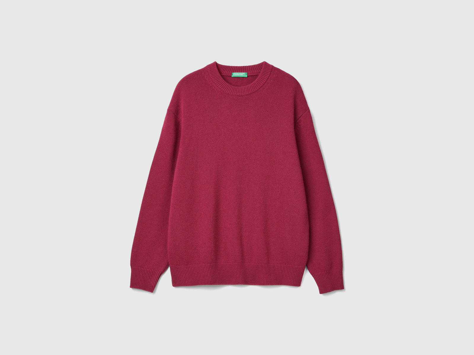 Maglia relaxed fit da uomo prugna | Benetton Outlet