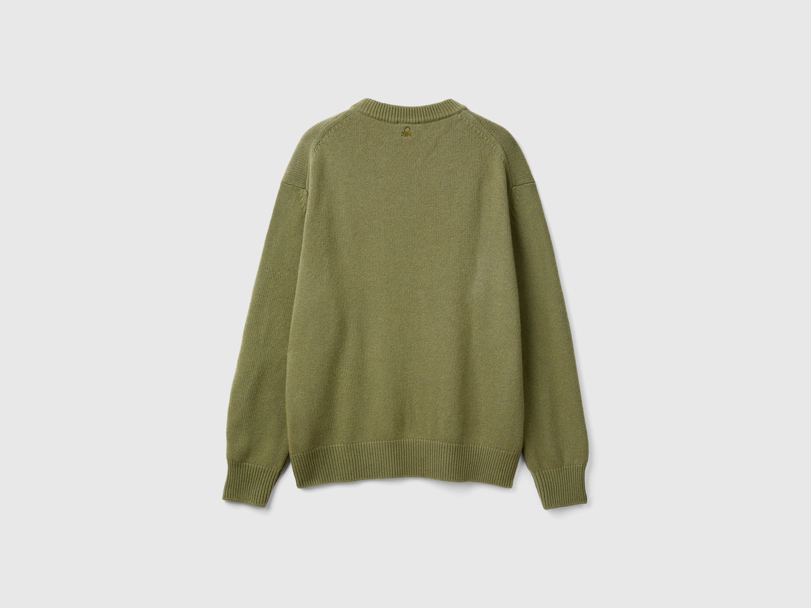 Maglia relaxed fit da uomo verde militare 2 | Benetton Outlet