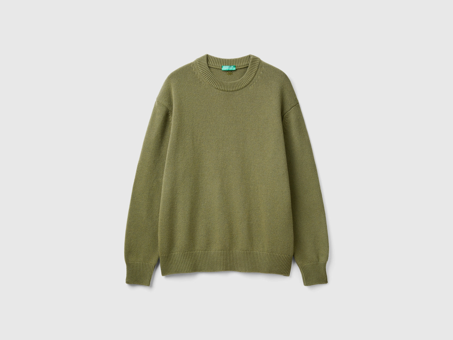 Maglia relaxed fit da uomo verde militare | Benetton Outlet
