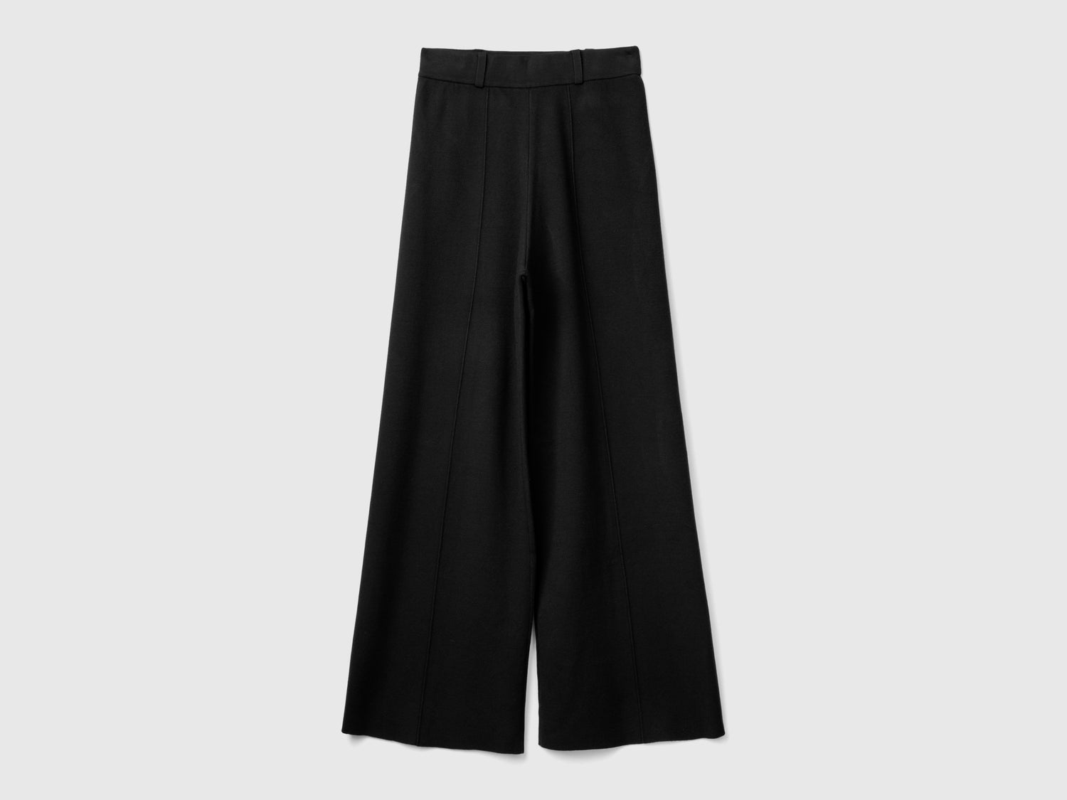 Pantaloni a palazzo in misto viscosa da donna nero | Benetton Outlet