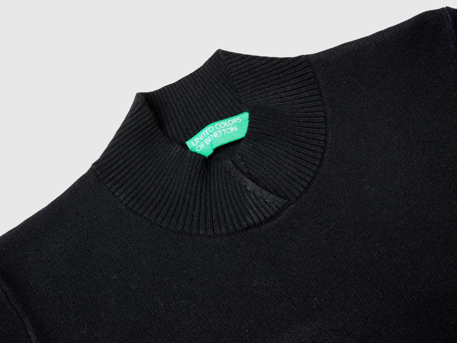 Vestito a lupetto in maglia da donna nero 3 | Benetton Outlet