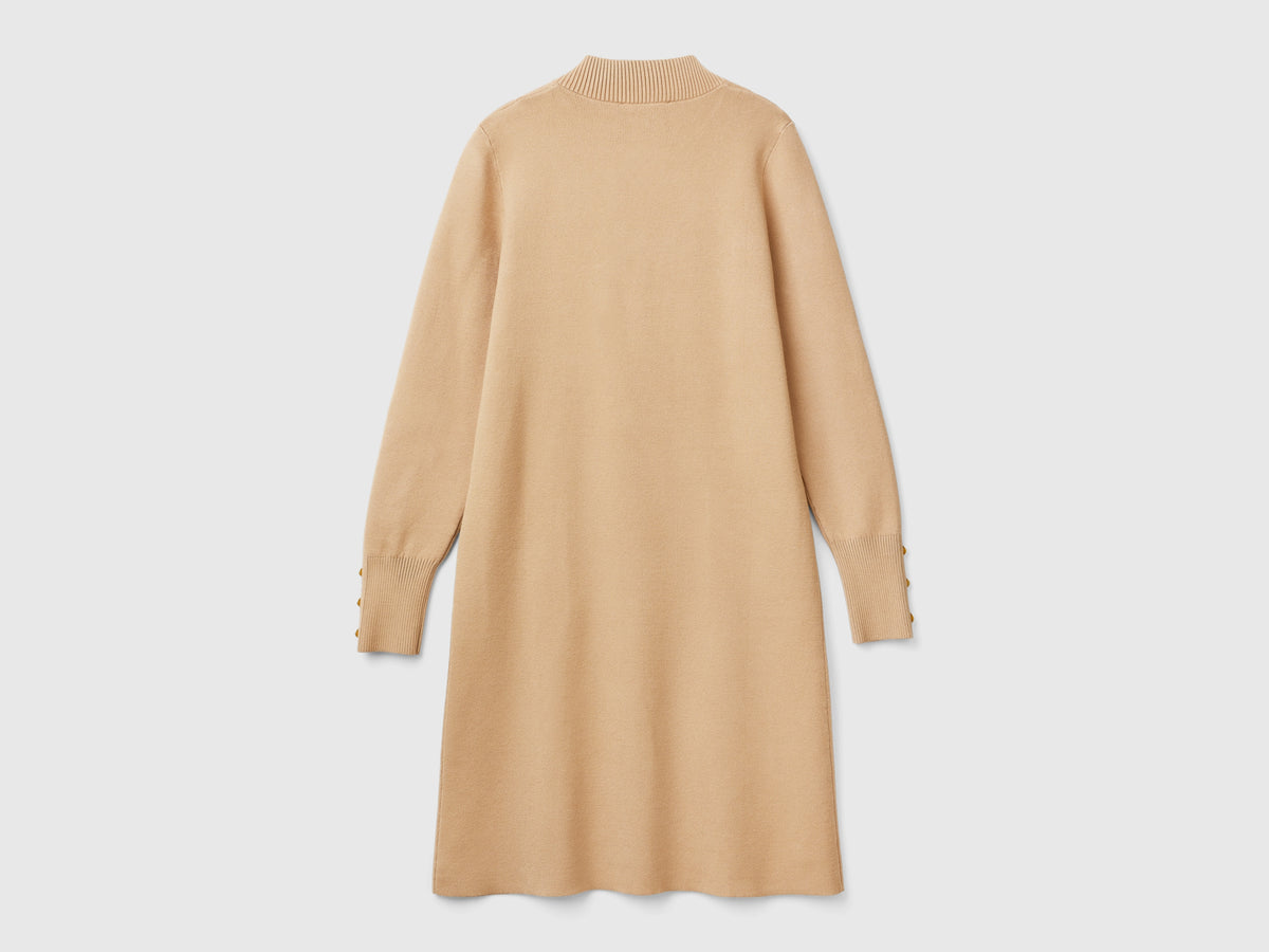 Knitted turtleneck dress