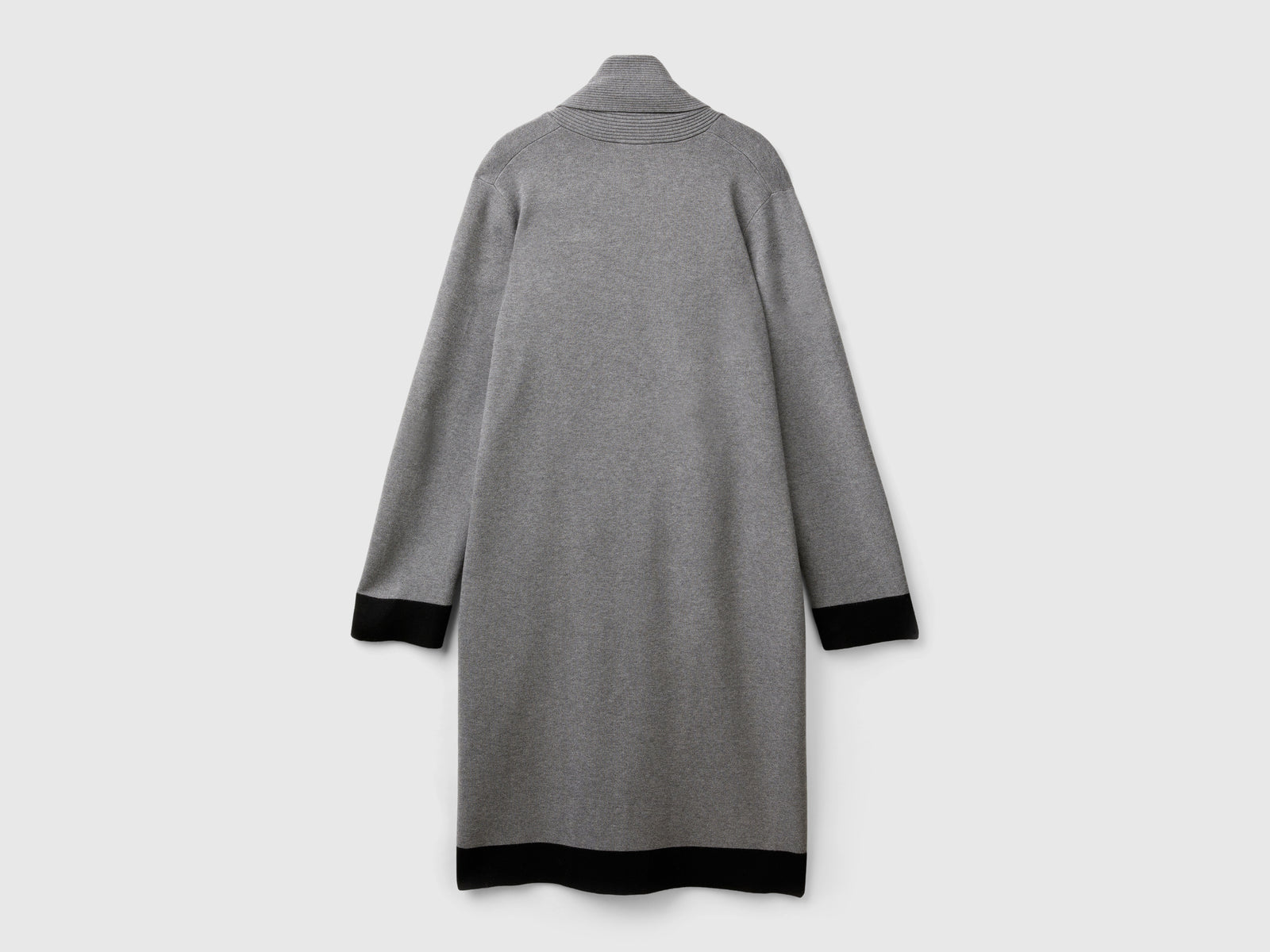 Cappotto in maglia con frange da donna grigio scuro 2 | Benetton Outlet