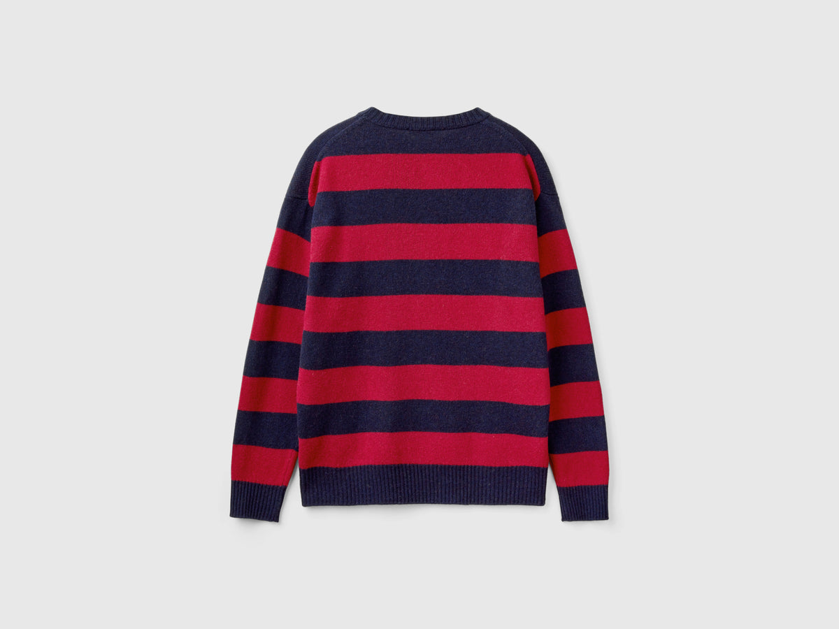 Maglione a righe in misto lana