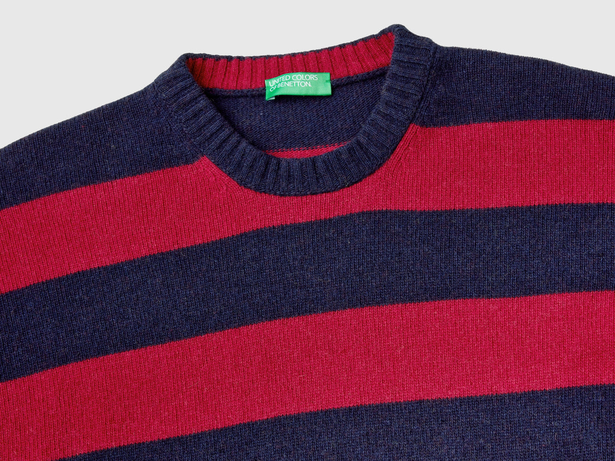 Maglione a righe in misto lana