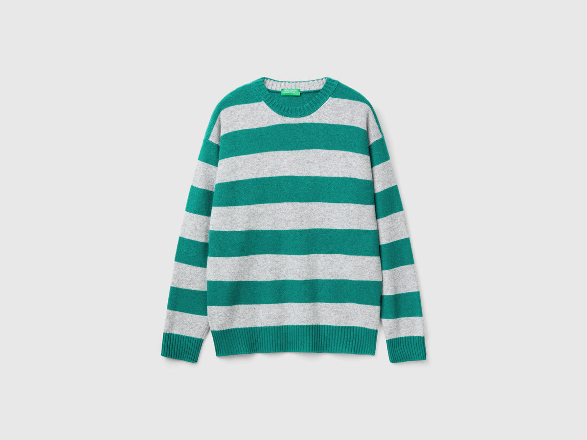 Maglione a righe in misto lana