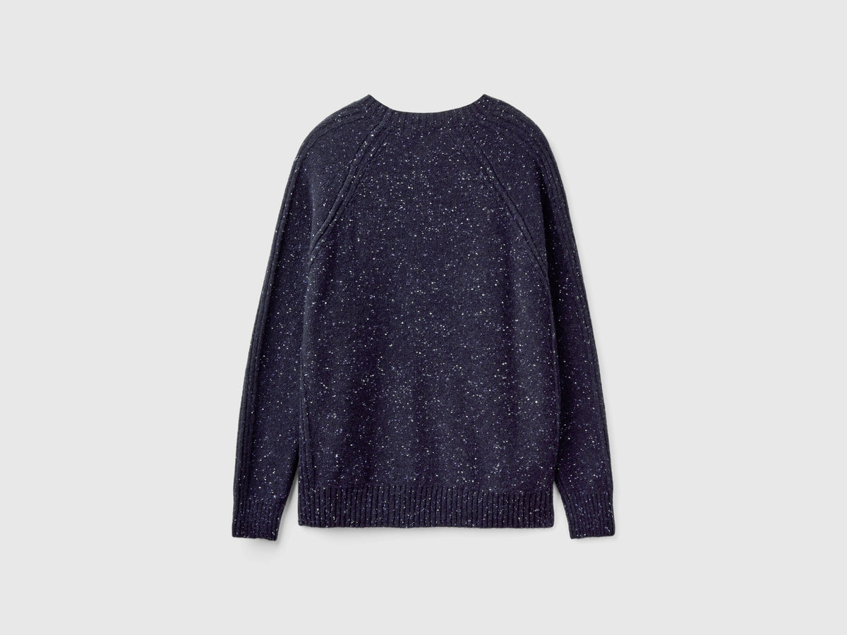 Maglia girocollo in misto lana