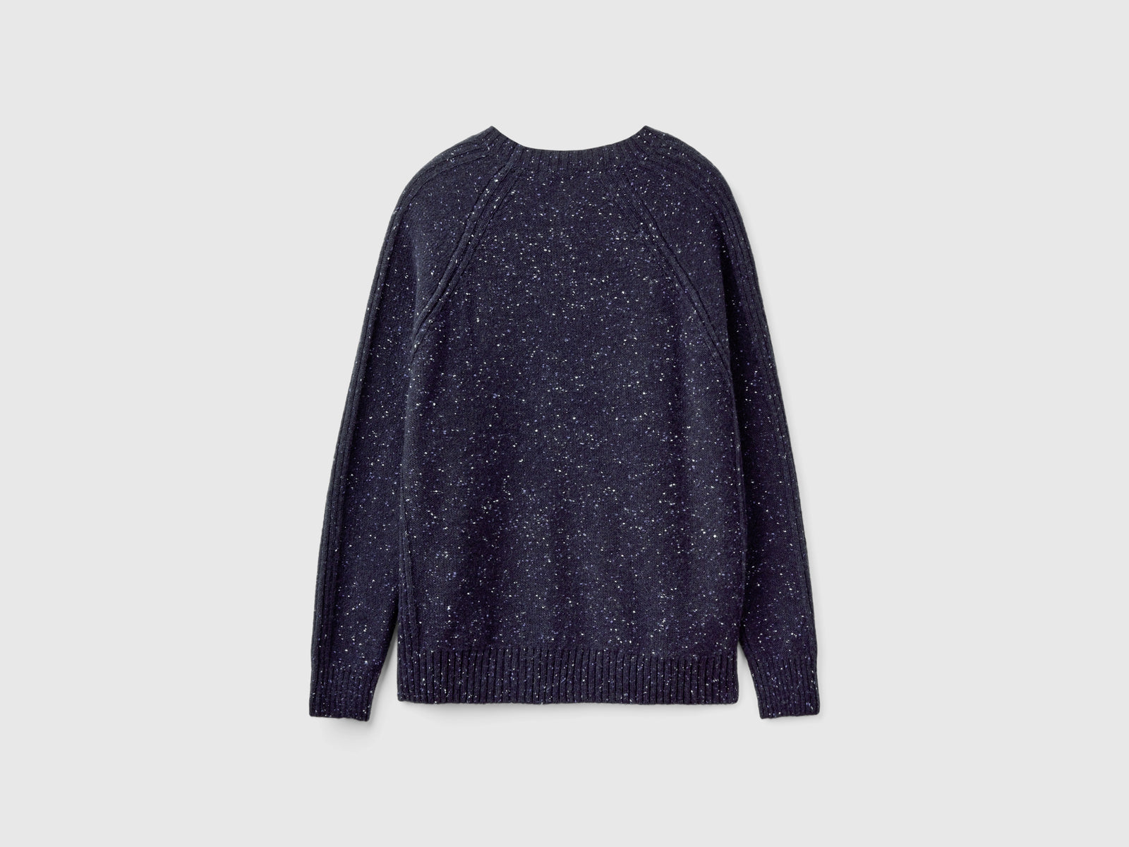 Maglia girocollo in misto lana da uomo blu scuro 2 | Benetton Outlet