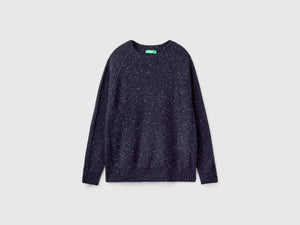 Maglia girocollo in misto lana