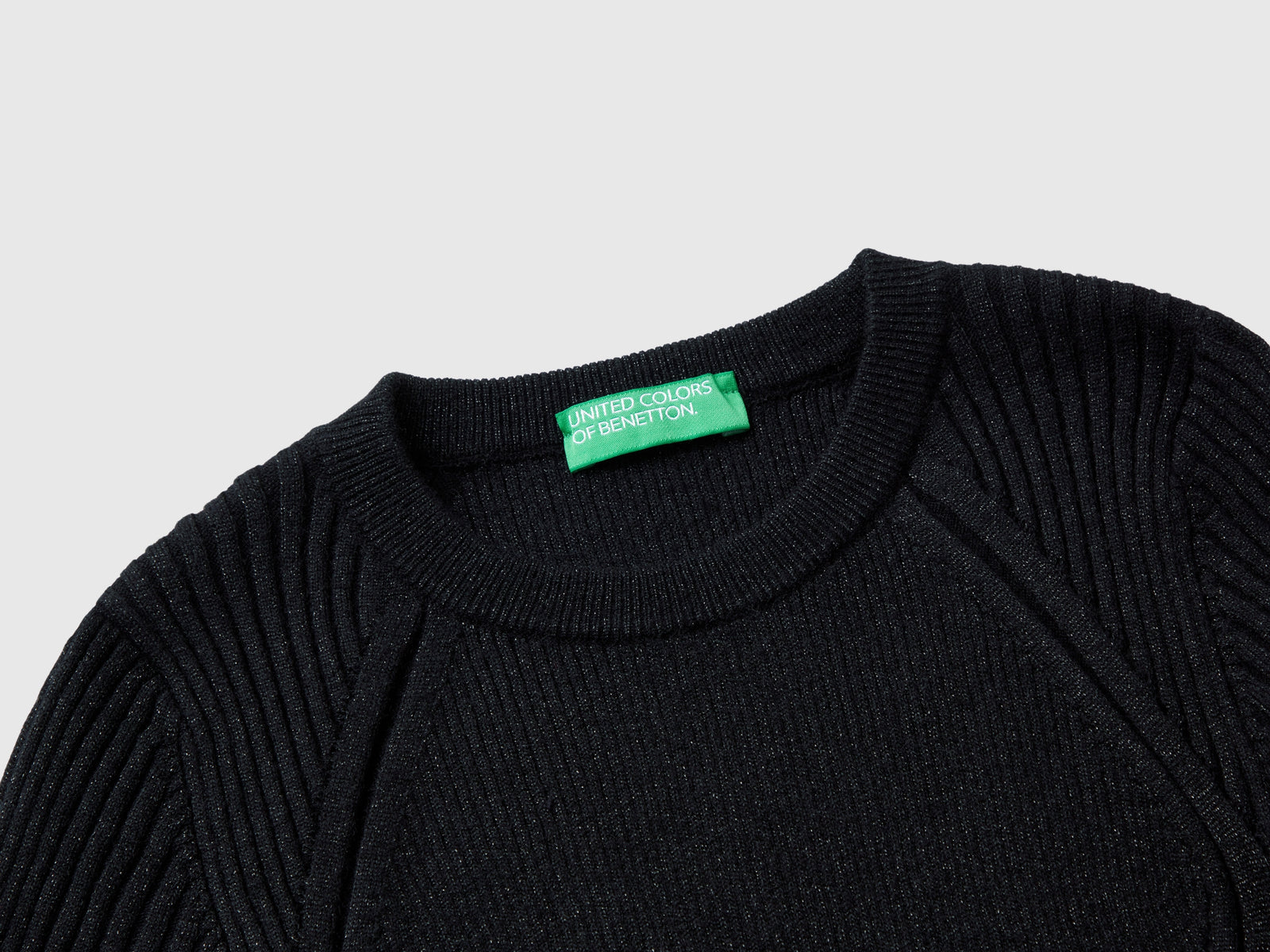 Vestito in maglia con lurex da donna nero 3 | Benetton Outlet