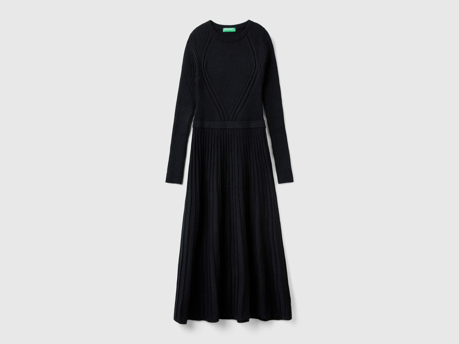 Vestito in maglia con lurex da donna nero | Benetton Outlet