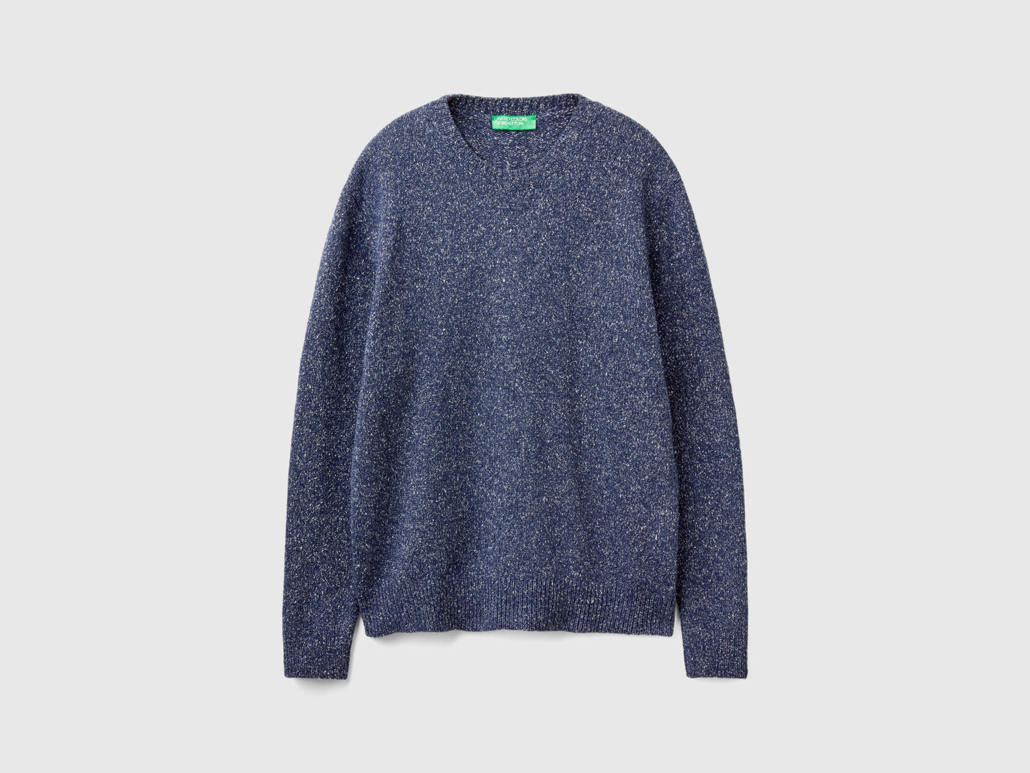 Maglione in misto lana e seta da uomo blu scuro | Benetton Outlet