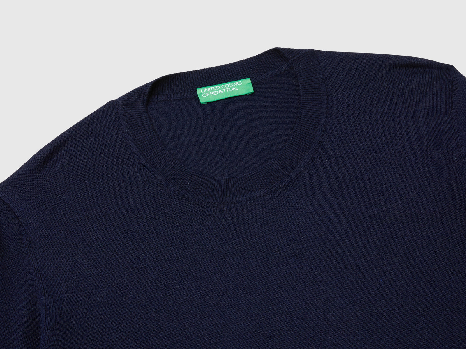 Long-sleeved silk blend sweater da donna blu scuro 3 | Benetton Outlet