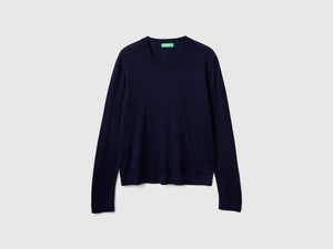 Long-sleeved silk blend sweater