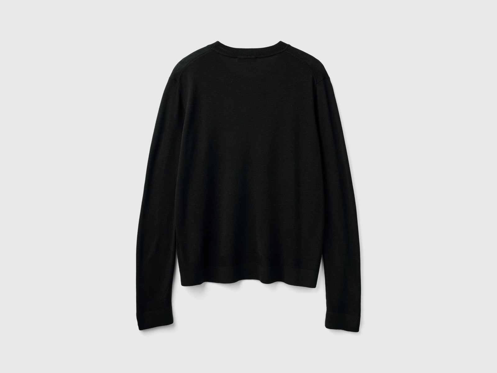Long-sleeved silk blend sweater da donna nero 2 | Benetton Outlet