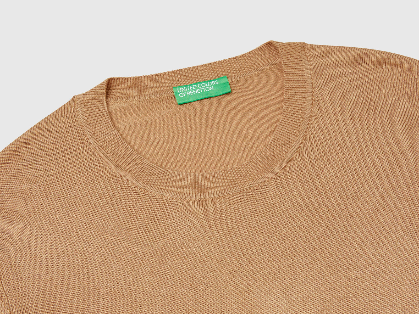 Long-sleeved silk blend sweater da donna cammello 3 | Benetton Outlet
