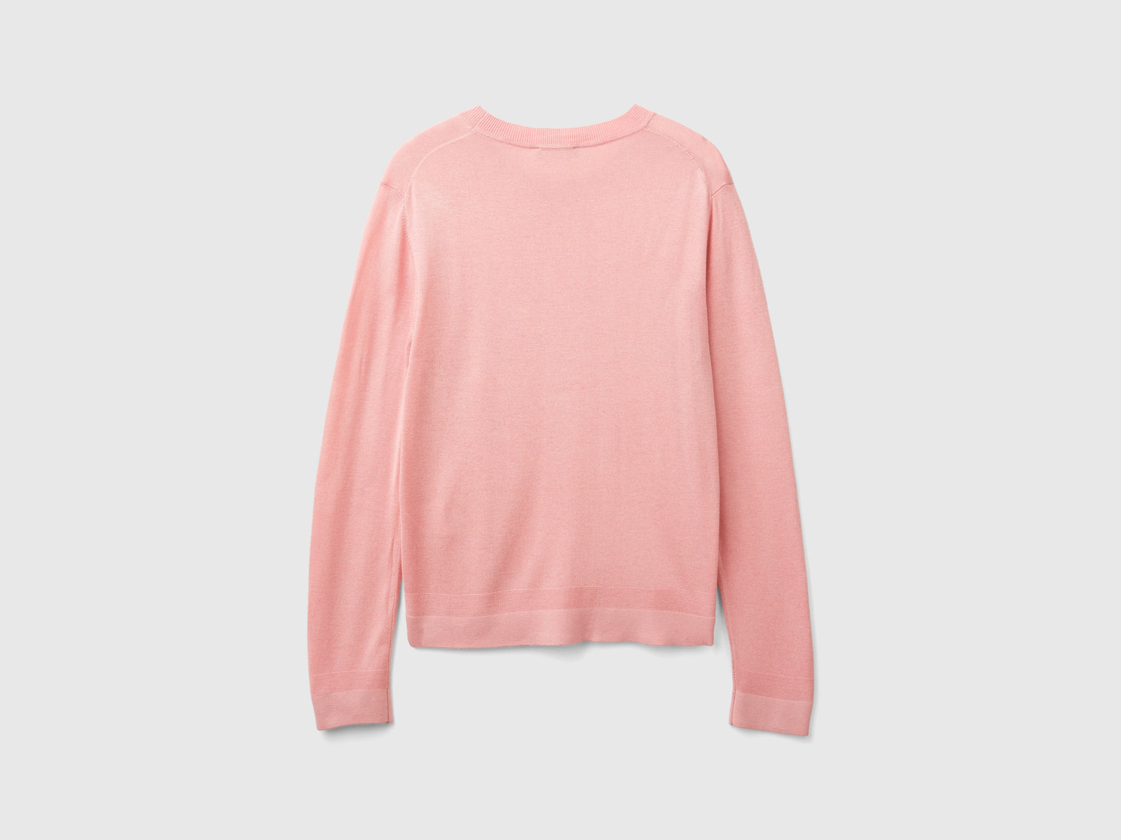 Long-sleeved silk blend sweater da donna rosa 2 | Benetton Outlet