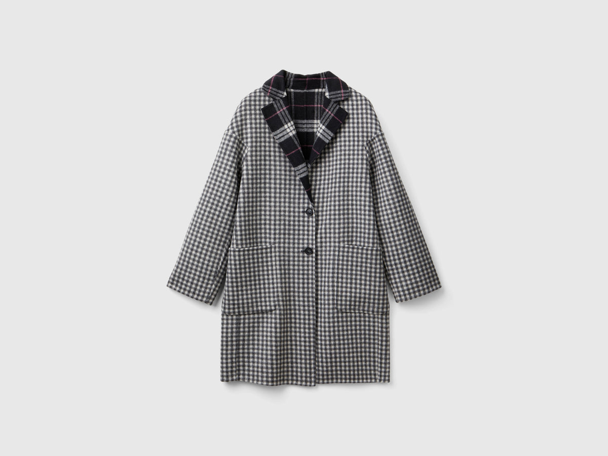 Cappotto reversibile a quadri