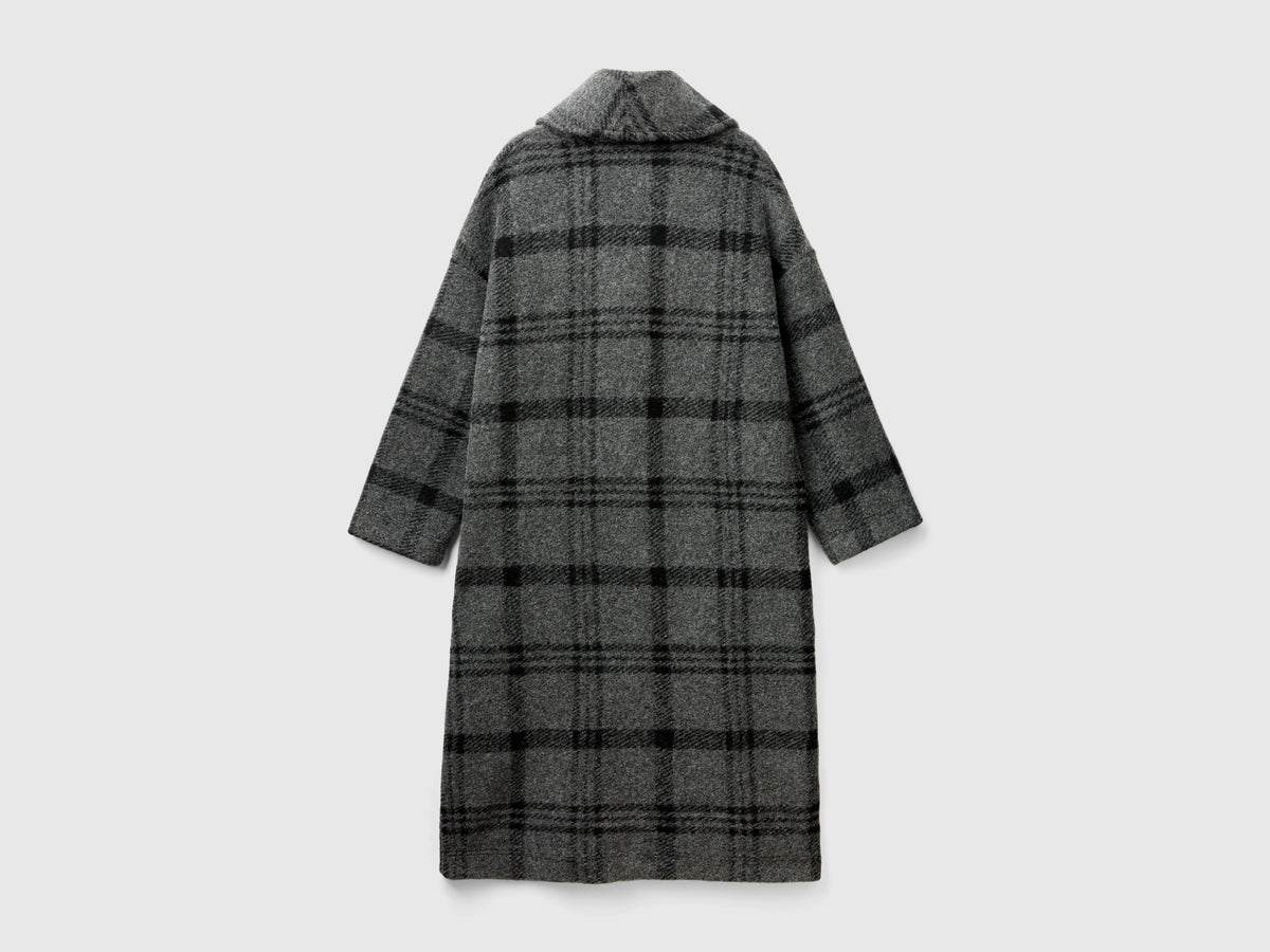 Cappotto jacquard a quadri