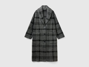 Cappotto jacquard a quadri