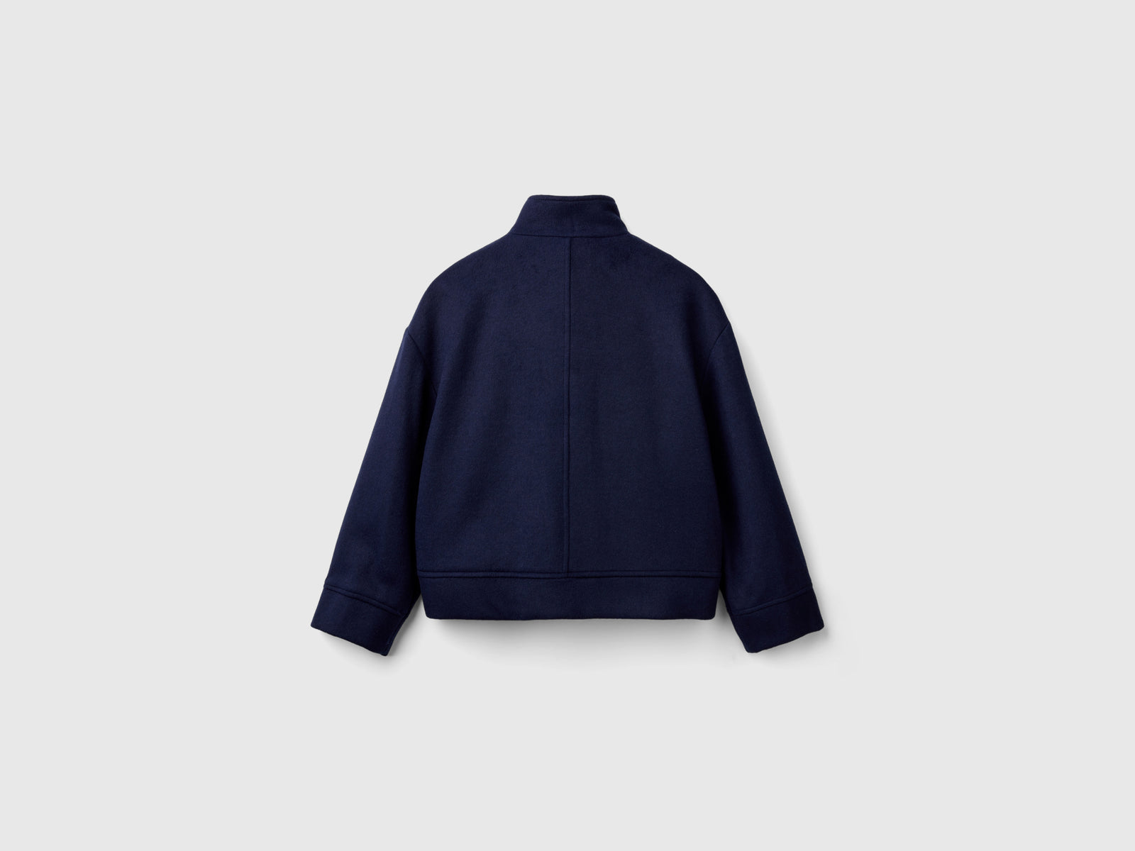 Giubbino in misto lana riciclata da donna blu scuro 2 | Benetton Outlet
