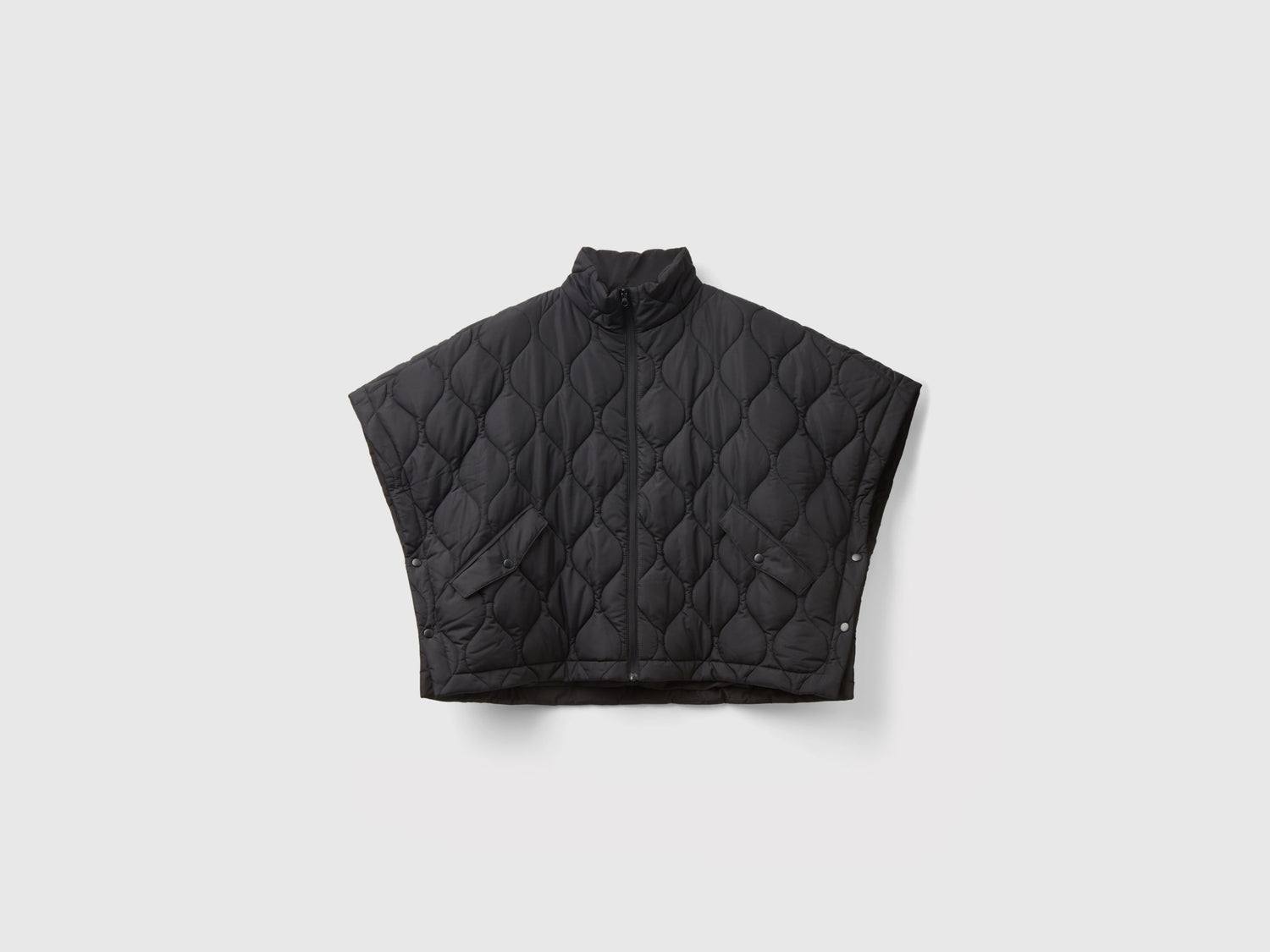 Mantella trapuntata con imbottitura leggera da donna nero | Benetton Outlet