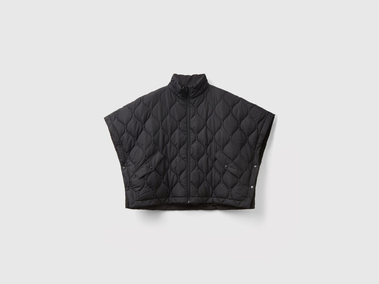 Mantella trapuntata con imbottitura leggera da donna nero | Benetton Outlet