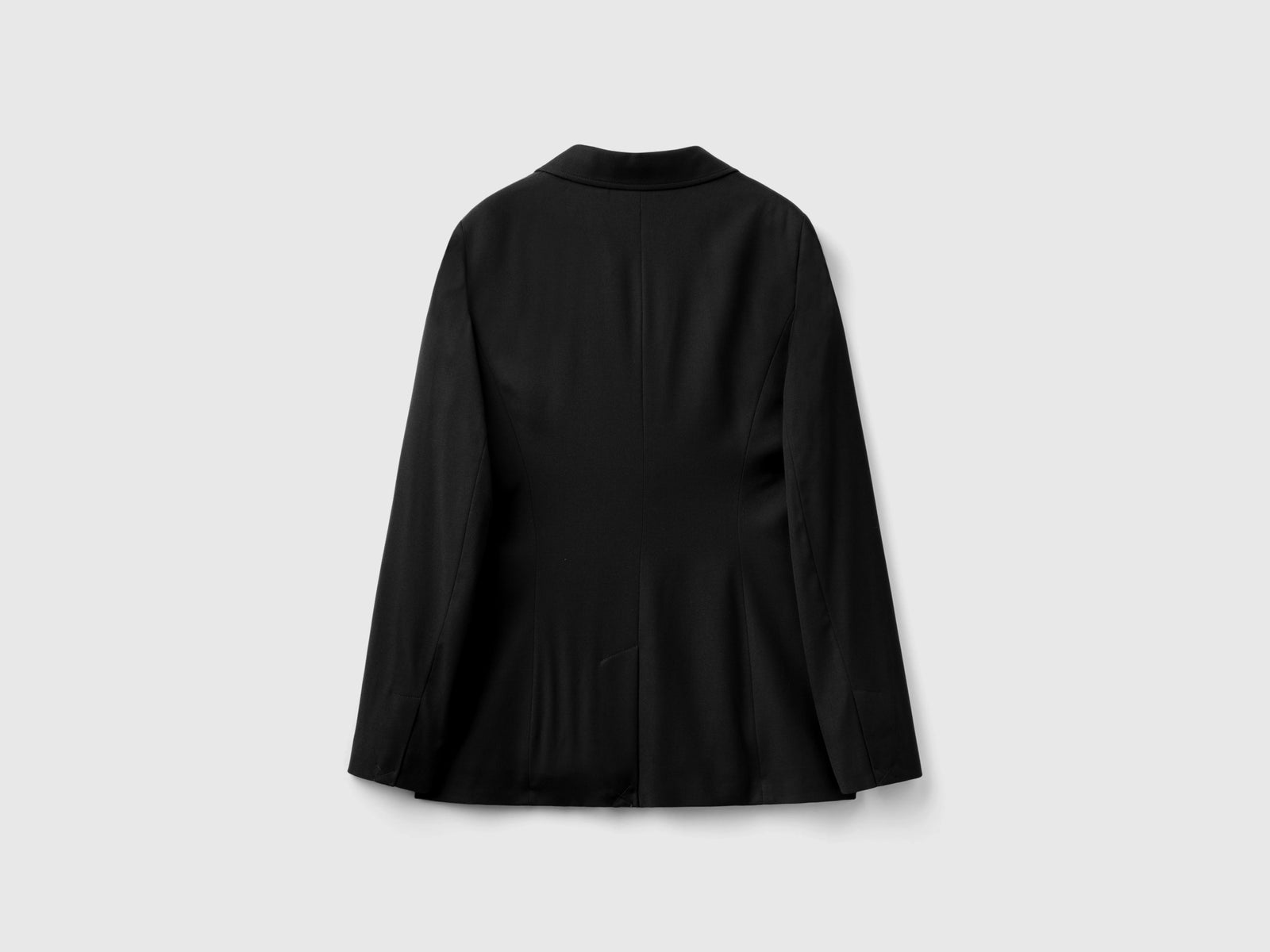 Blazer de mezcla de viscosa y lana da donna nero 2 | Benetton Outlet