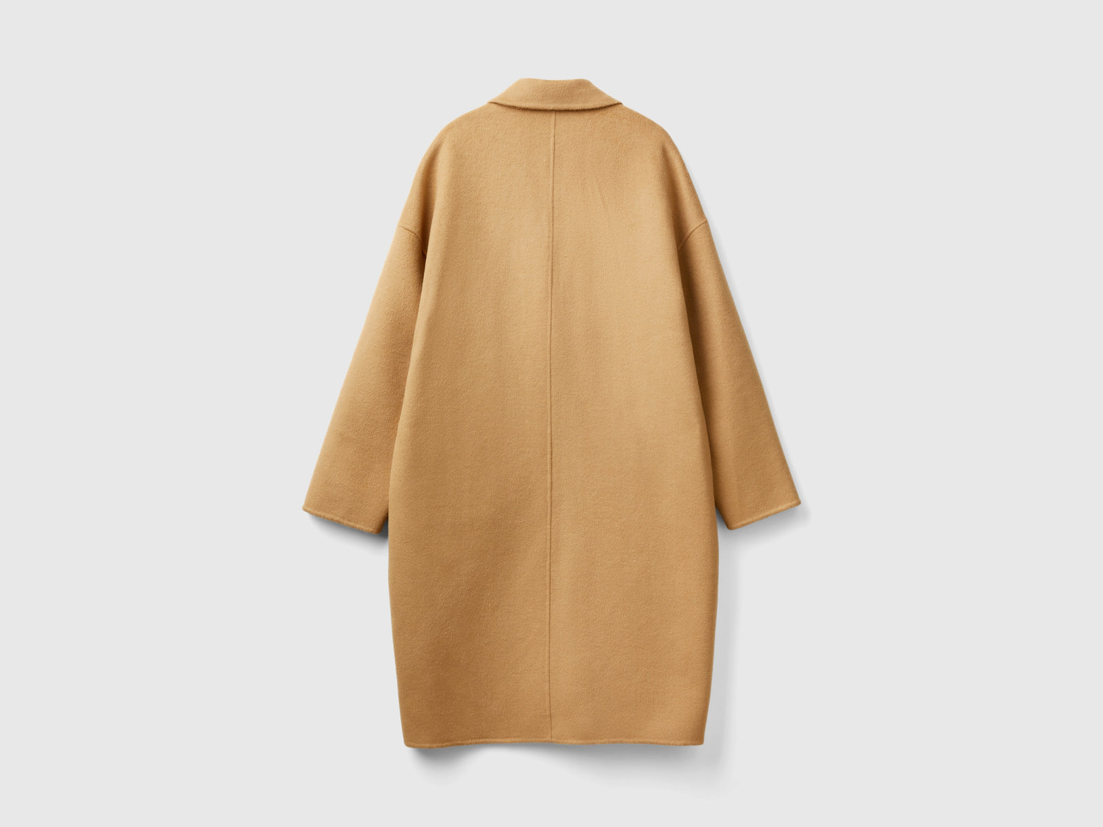 Cappotto midi in misto lana da donna cammello 2 | Benetton Outlet