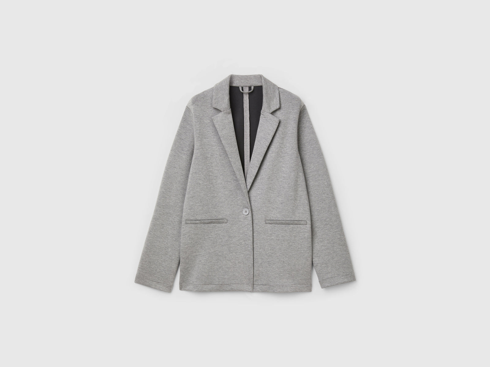 Giacca in misto Modal stretch da donna grigio chiaro | Benetton Outlet