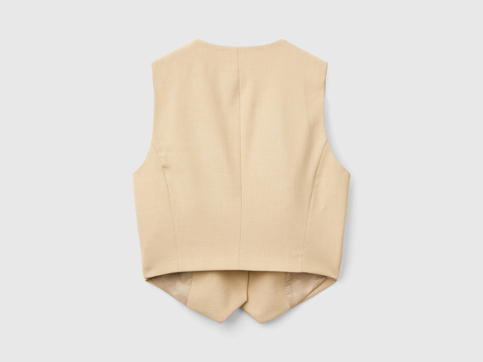 Gilet in misto viscosa da donna beige 2 | Benetton Outlet