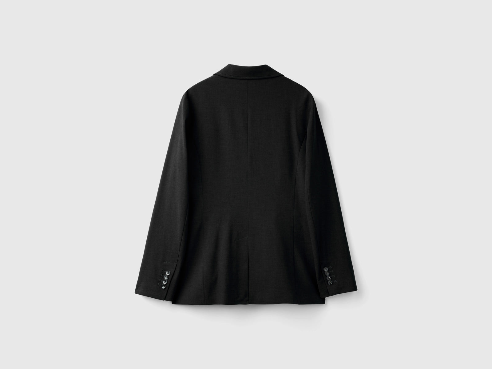 Giacca doppiopetto in misto viscosa stretch da donna nero 2 | Benetton Outlet