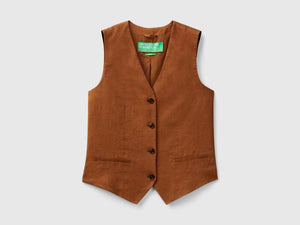Gilet in puro lino