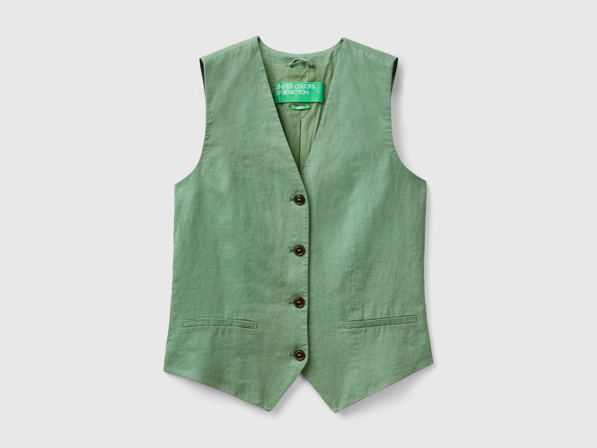Gilet in puro lino