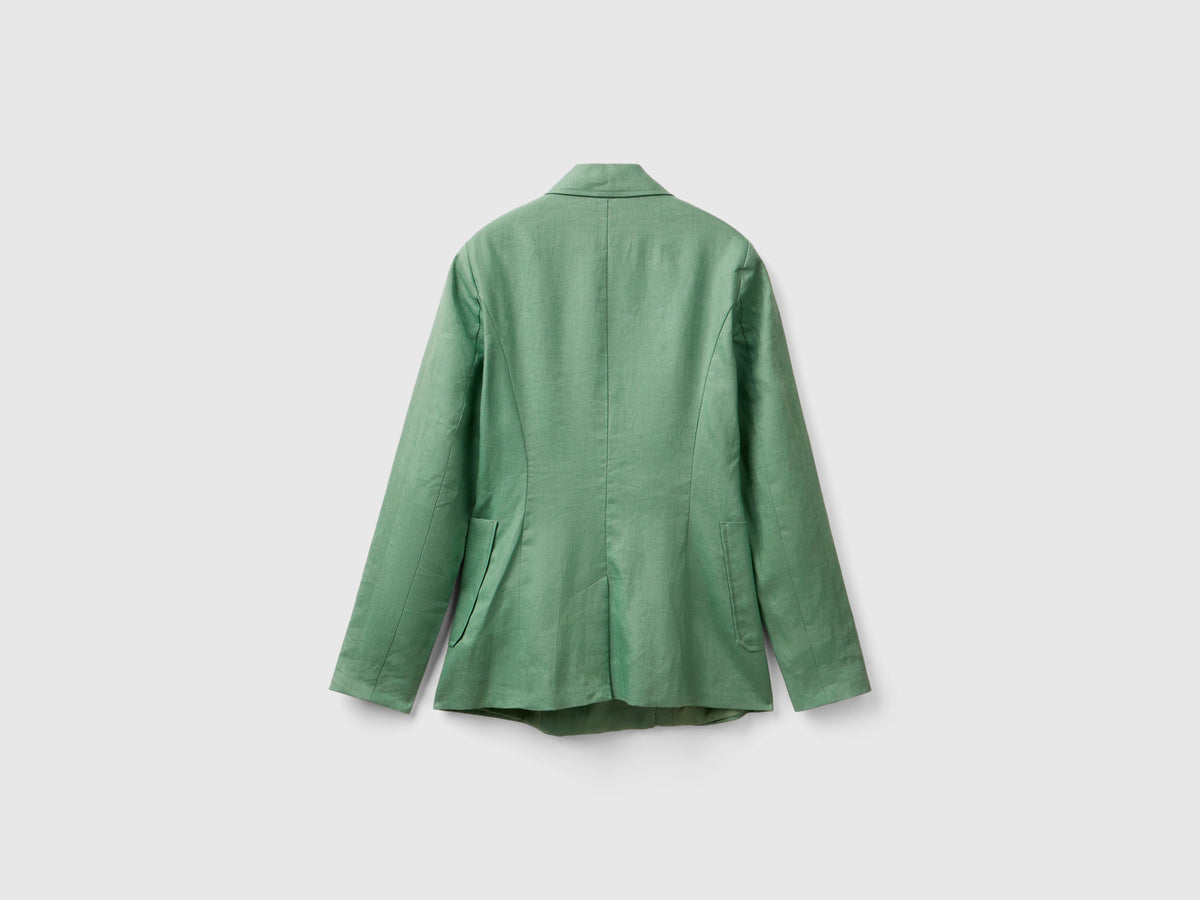 Blazer doppiopetto in puro lino