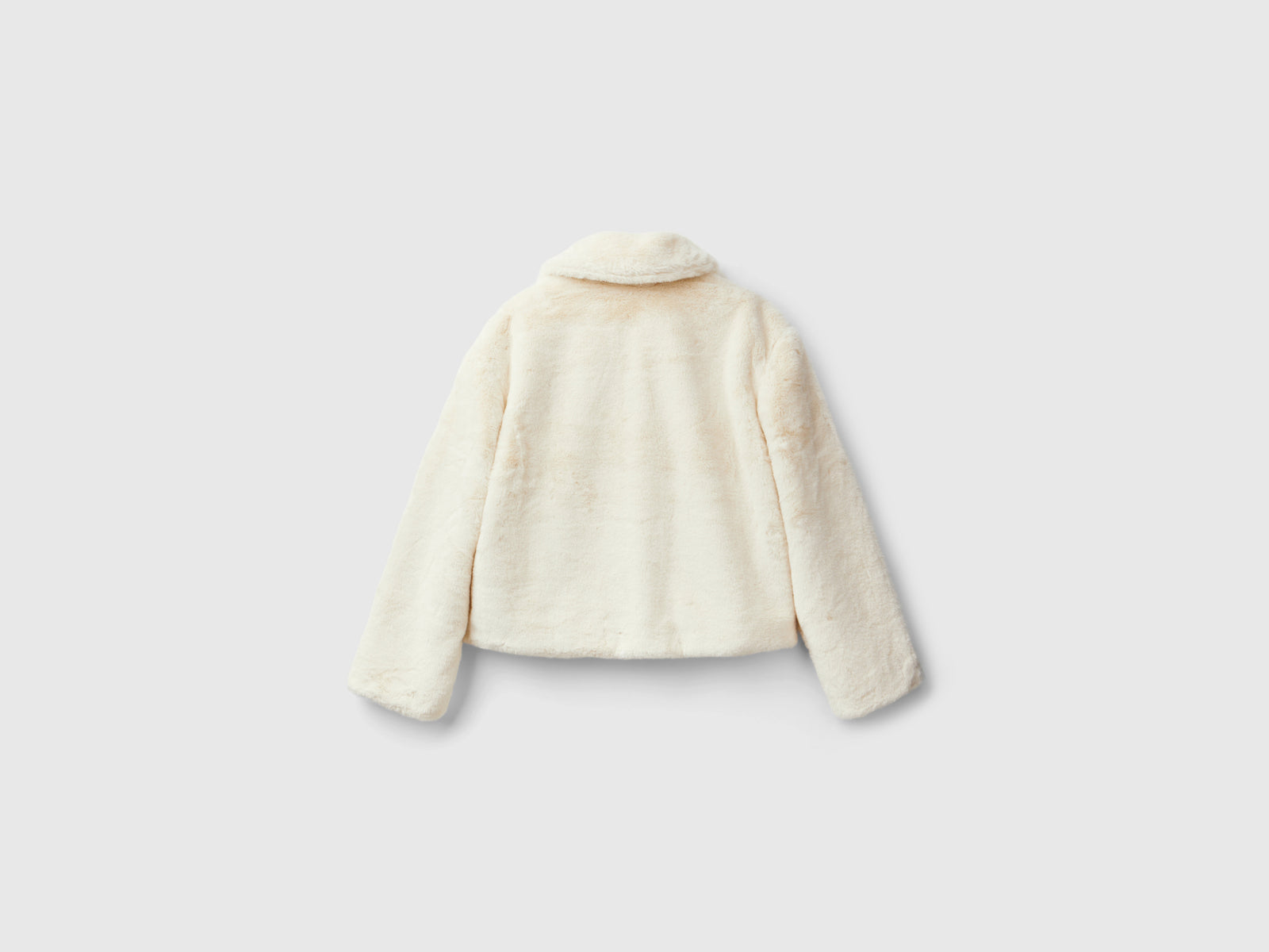 Giubbino in pelliccia sintetica da donna bianco panna 2 | Benetton Outlet