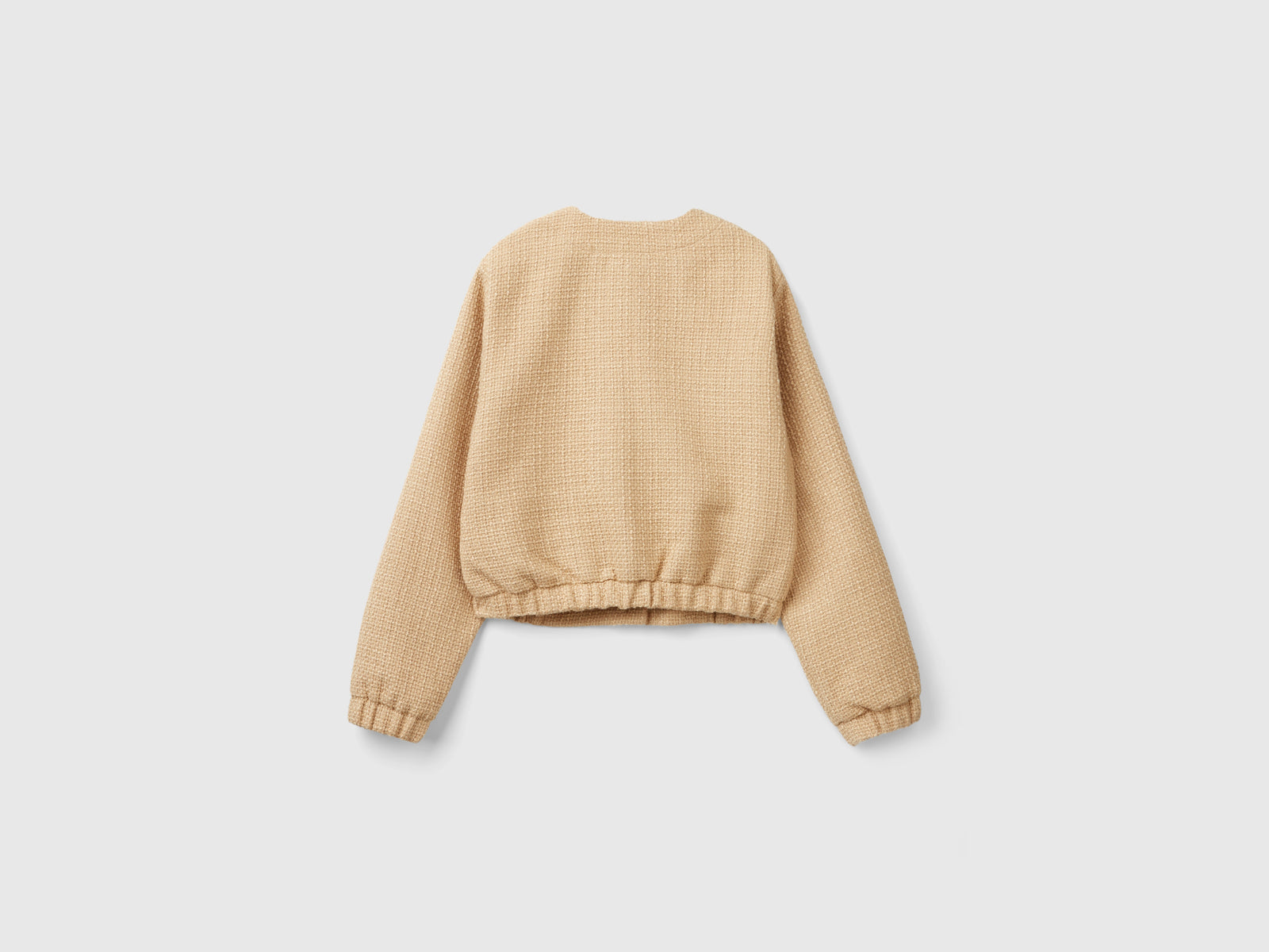 Bomber effetto bouclé da donna beige 2 | Benetton Outlet