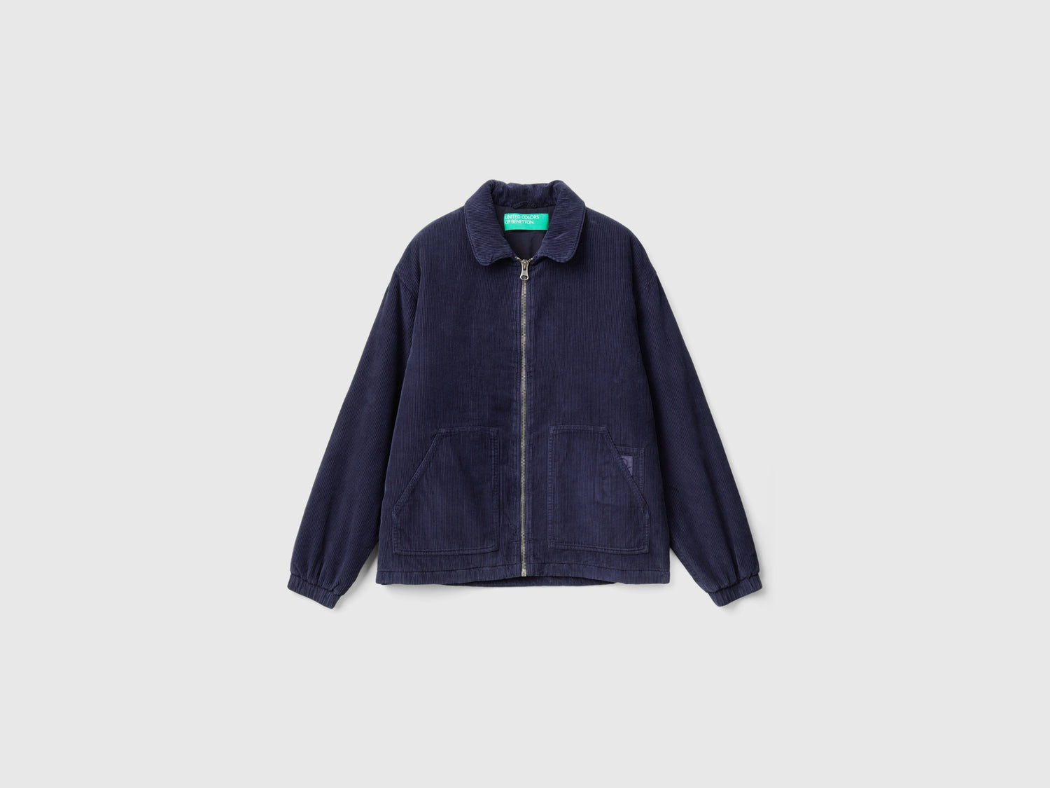 Giacca imbottita in velluto da uomo blu scuro | Benetton Outlet