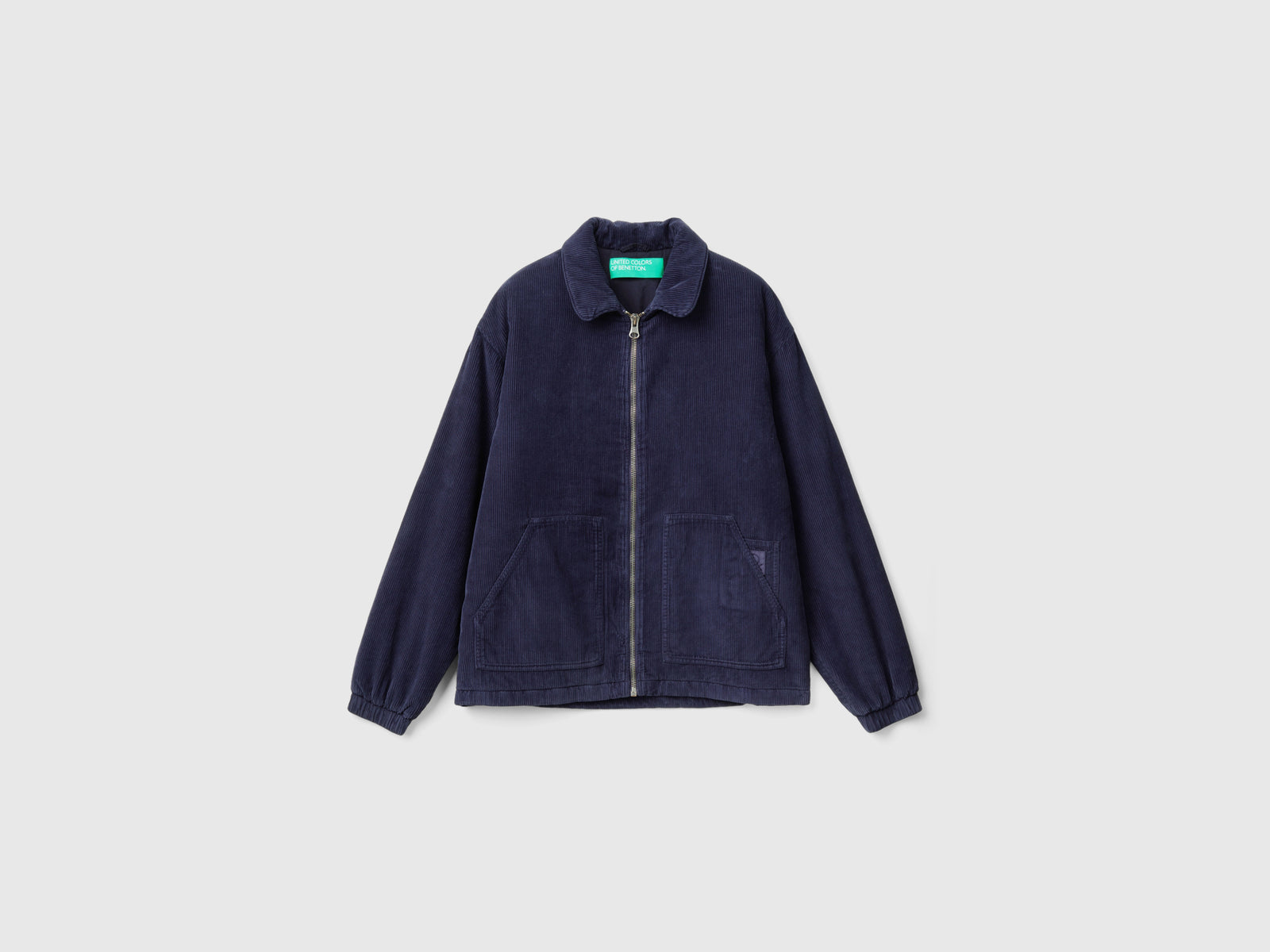 Giacca imbottita in velluto da uomo blu scuro | Benetton Outlet
